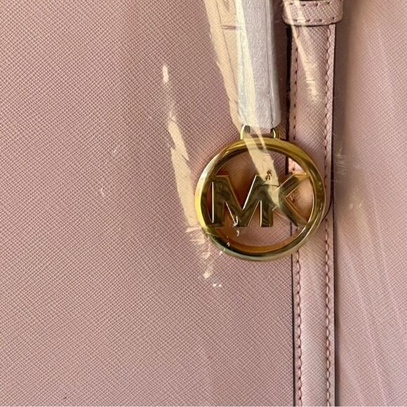 Michael Kors Jet Set Travel Large Saffiano Powder Blush Leather Tote Bag New - Picture 8 of 8